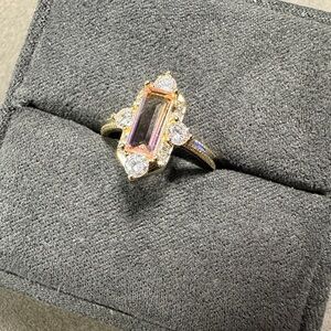 Adjustable 14K Gold Plated Crystal Ring